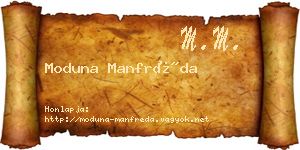 Moduna Manfréda névjegykártya
